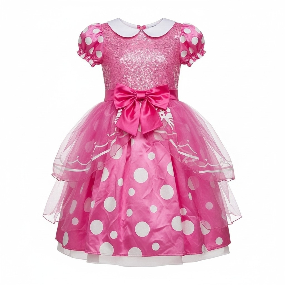 Disney Disguise Junior Minnie Mouse Costume Child Size 7/8 Pink and White New